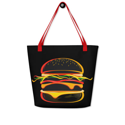 Cheeseburger Large Tote Bag