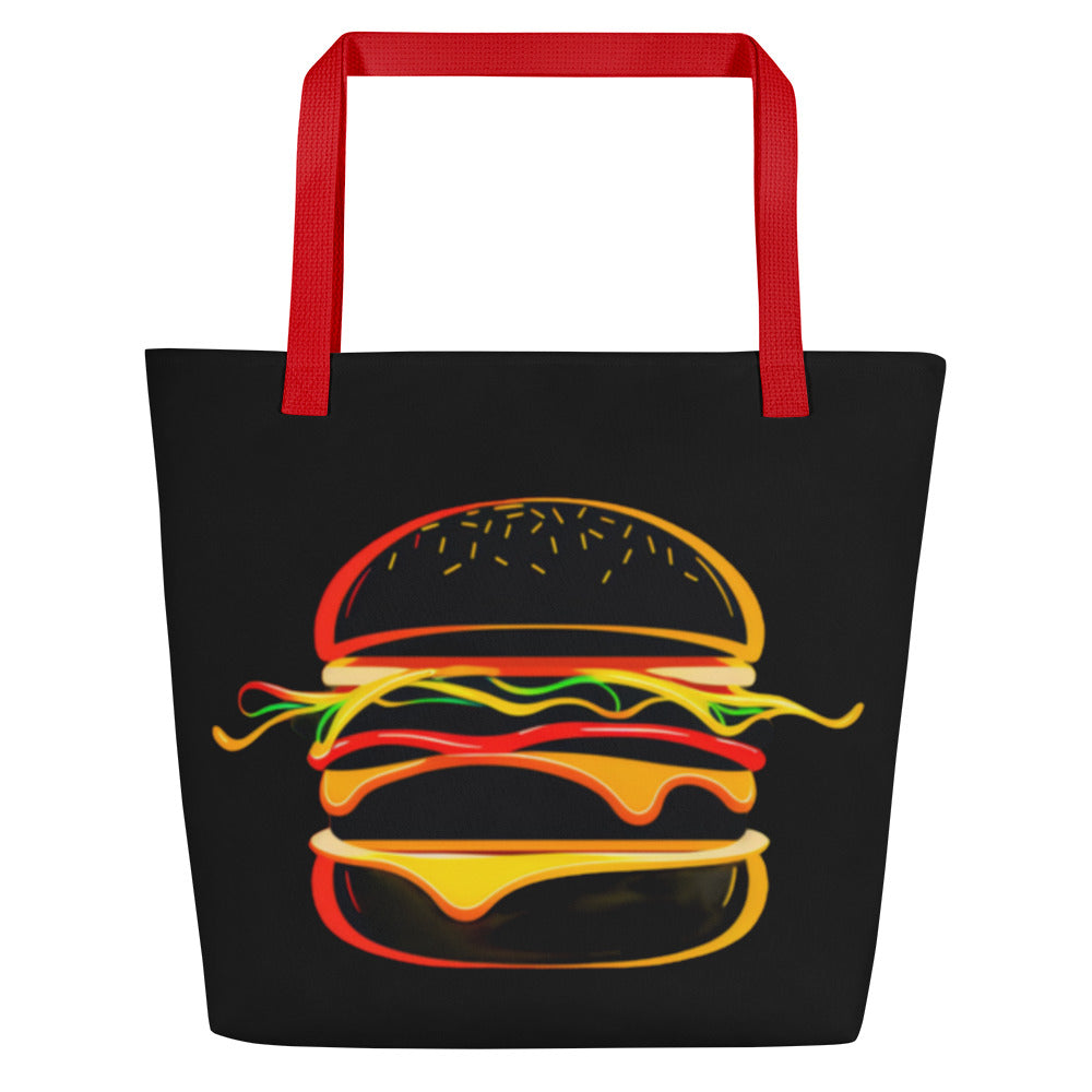 Cheeseburger Large Tote Bag