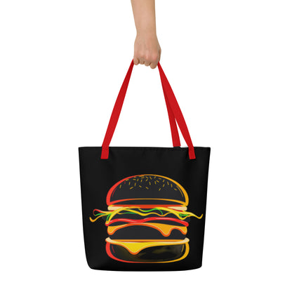 Cheeseburger Large Tote Bag