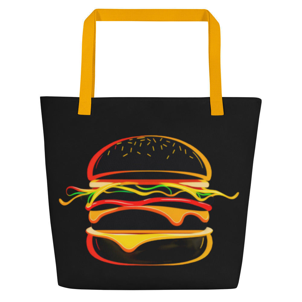 Cheeseburger Large Tote Bag