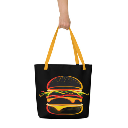 Cheeseburger Large Tote Bag