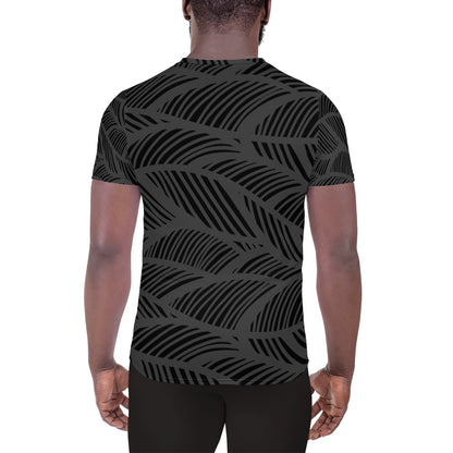 KBBNG Badge Men's Athletic T-Shirt (Dark Breeze)