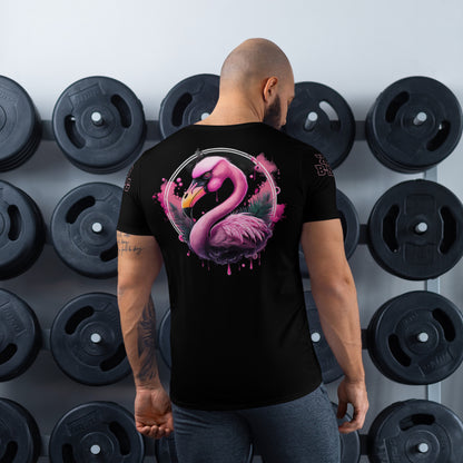 Fierce Flamingo Athletic T-Shirt+