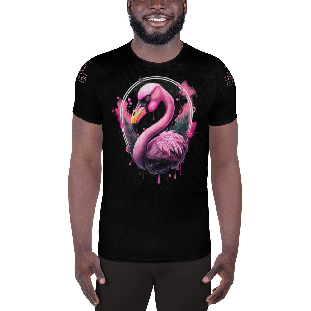 Fierce Flamingo Athletic T-Shirt+