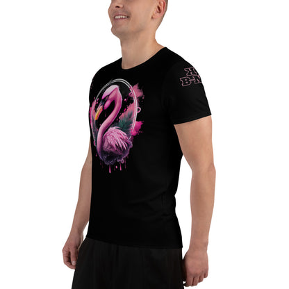 Fierce Flamingo Athletic T-Shirt+