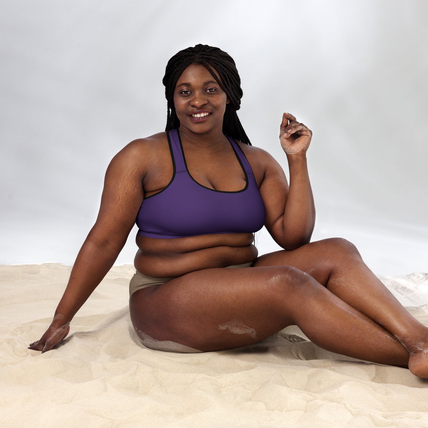 "No B.S." Padded Sports Bra (Purple)