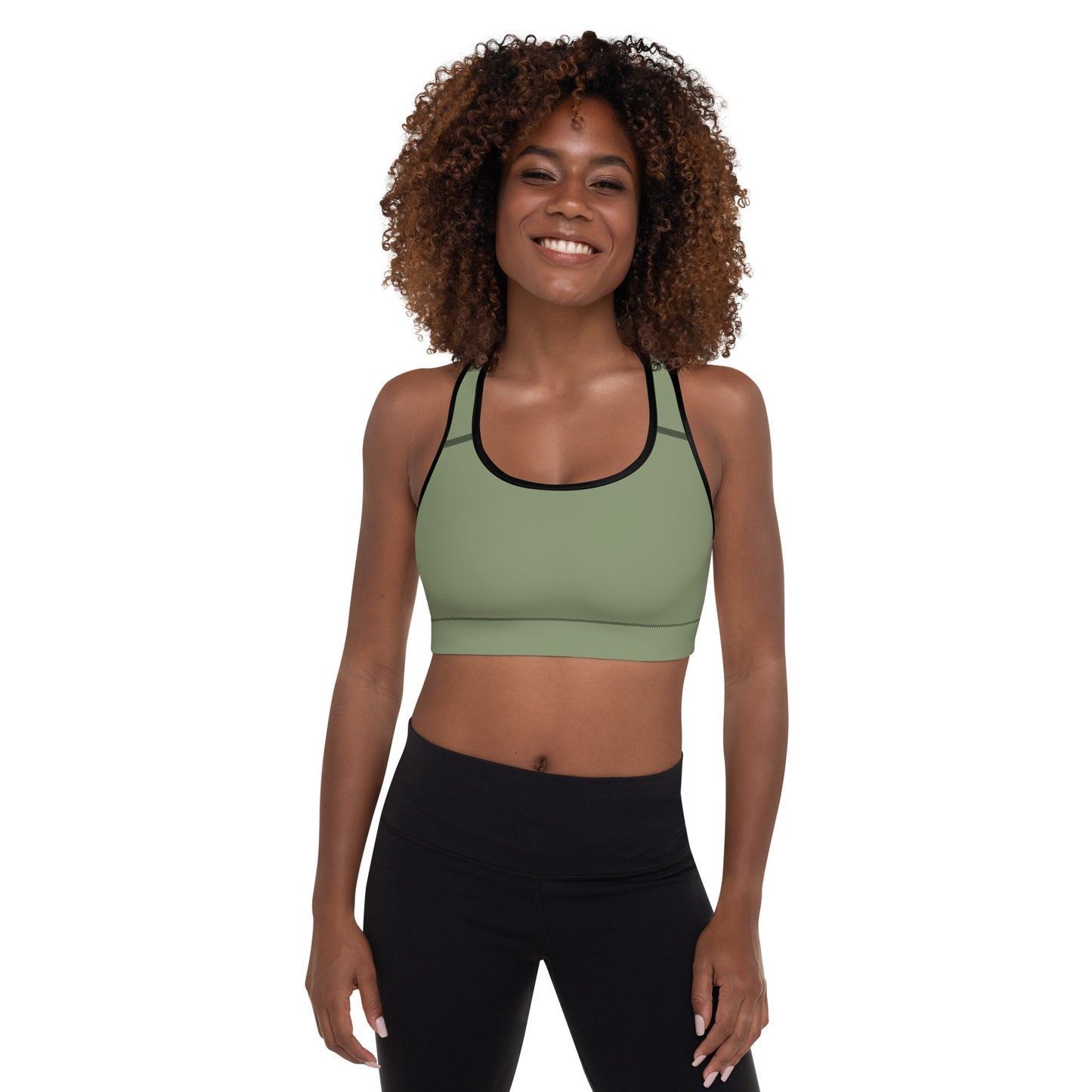 "No B.S." Padded Sports Bra (Camo Green)