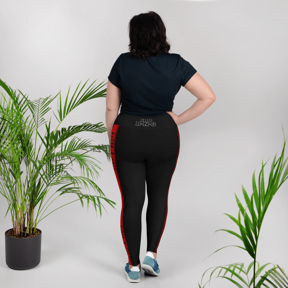 KBBNG Red Stripe Plus Size Leggings