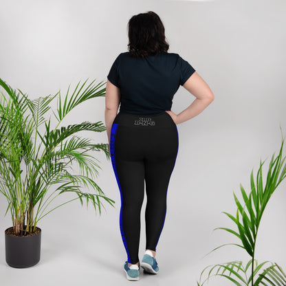 KBBNG Blue Stripe Plus Size Leggings