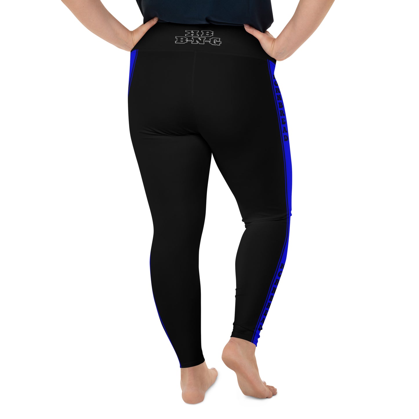 KBBNG Blue Stripe Plus Size Leggings