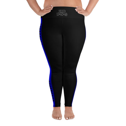 KBBNG Blue Stripe Plus Size Leggings