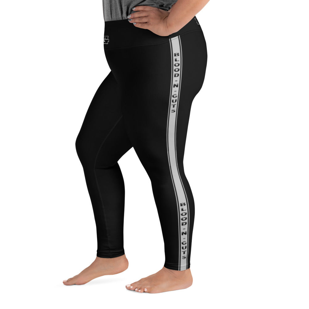 KBBNG Silver Stripe Plus Size Leggings