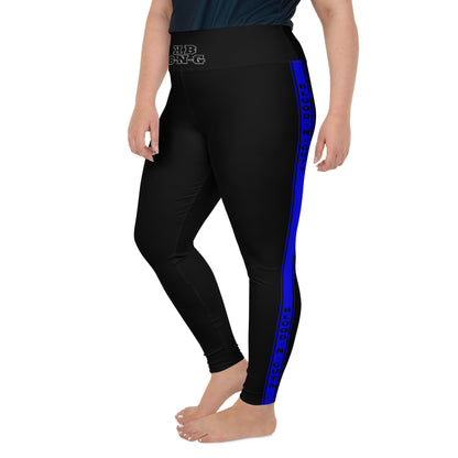 KBBNG Blue Stripe Plus Size Leggings