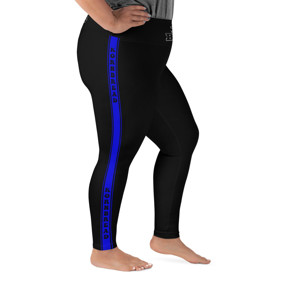 KBBNG Blue Stripe Plus Size Leggings