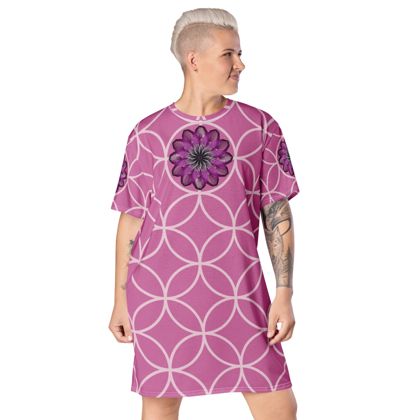 Pink Burst T-Shirt Dress