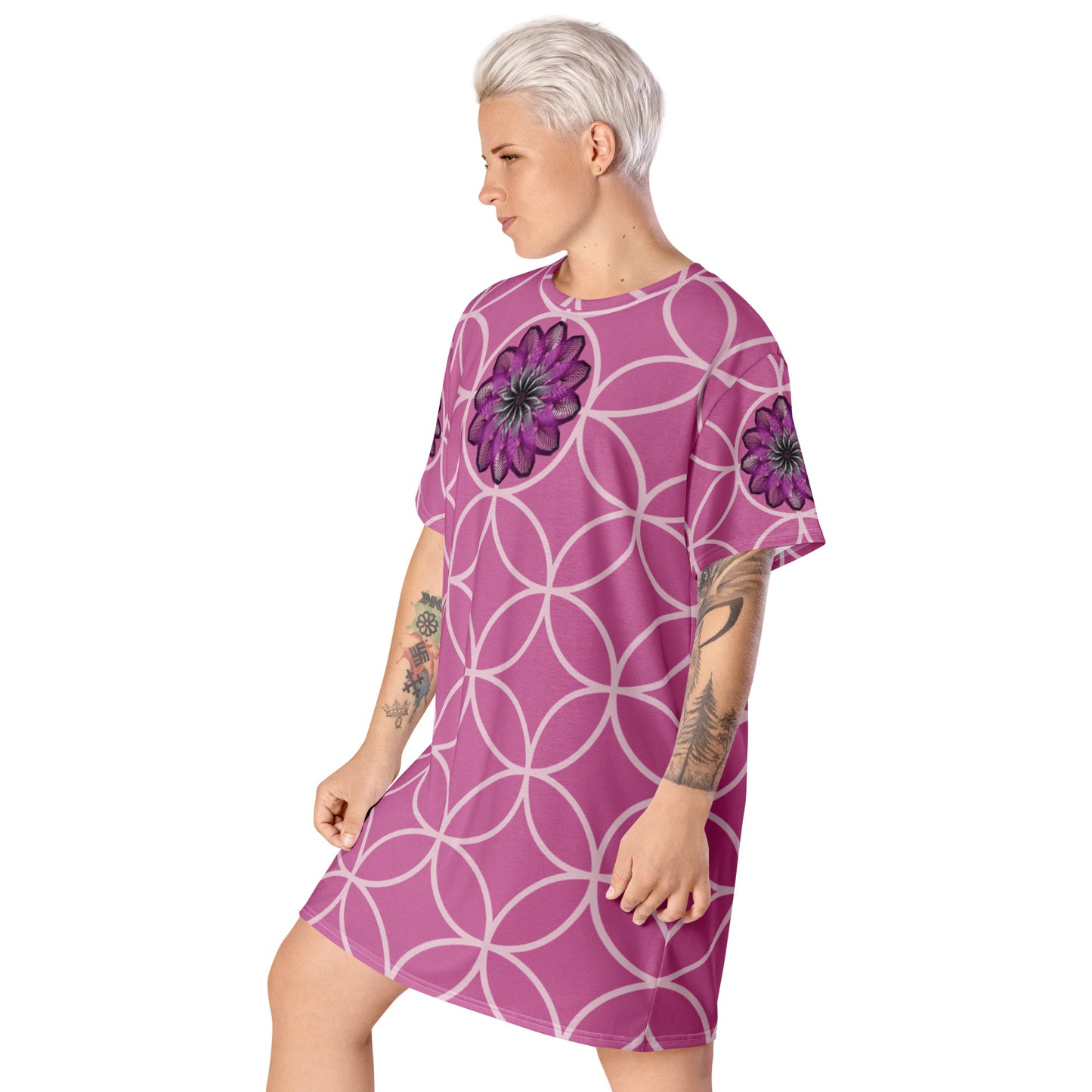 Pink Burst T-Shirt Dress