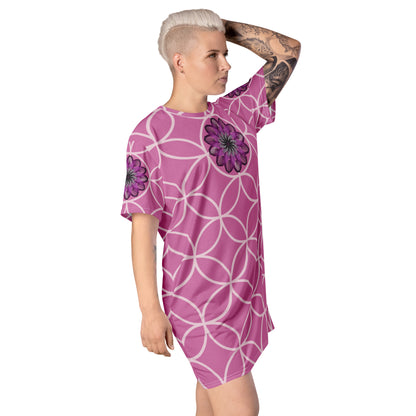 Pink Burst T-Shirt Dress