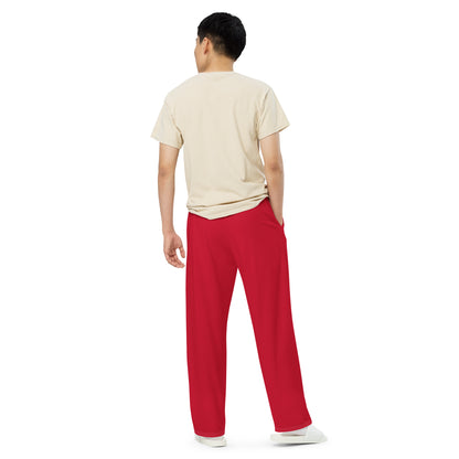 Red KBBNG Stripe Wide-Leg Pants
