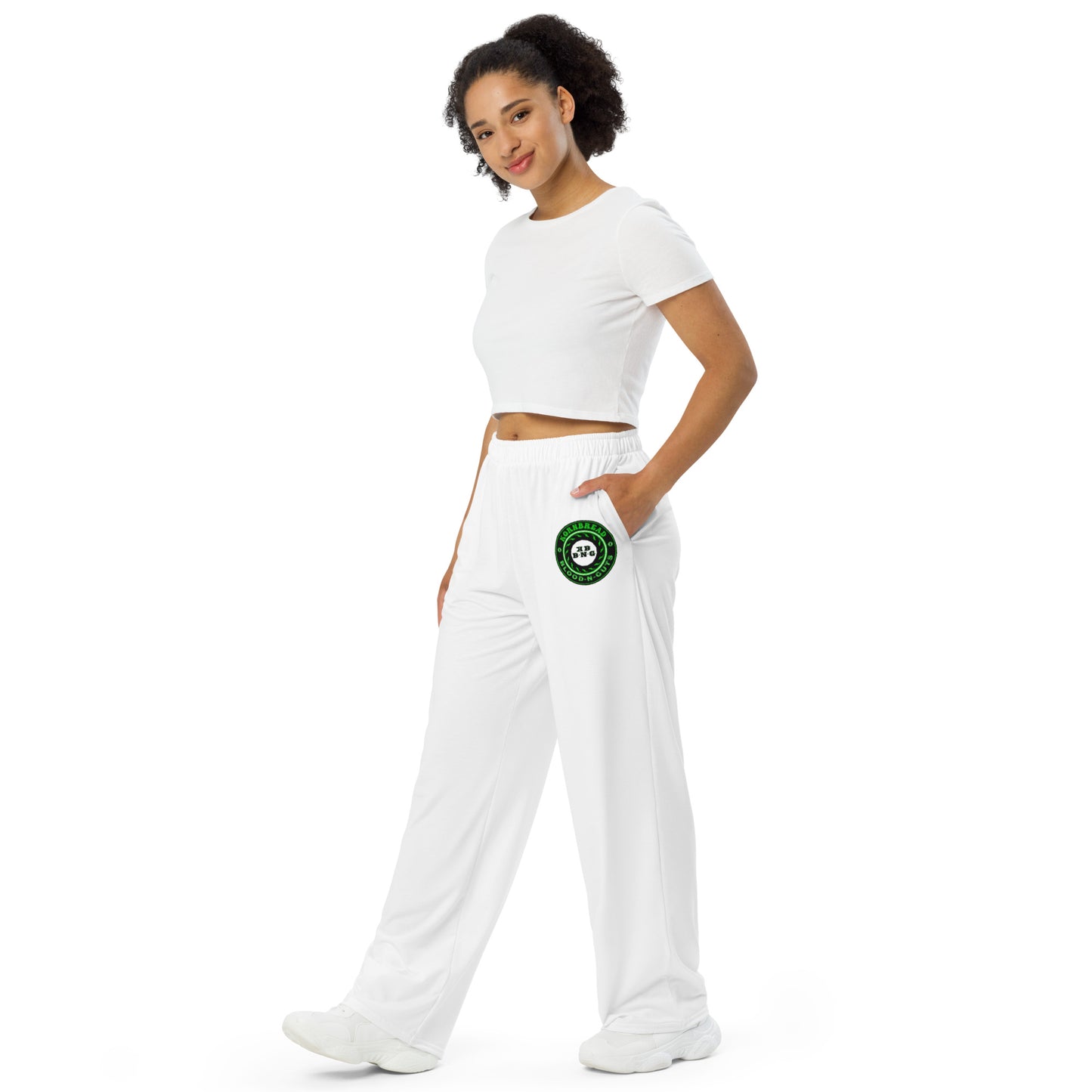 KBBNG White Badge Wide-Leg Pants