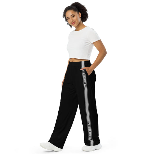 KBBNG Silver Stripe Wide-Leg Pants