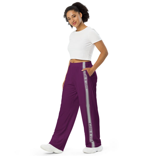 Purple KBBNG Stripe Wide-Leg Pants