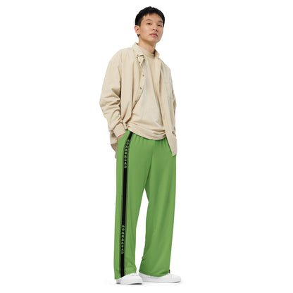 Green KBBNG Stripe Wide-Leg Pants