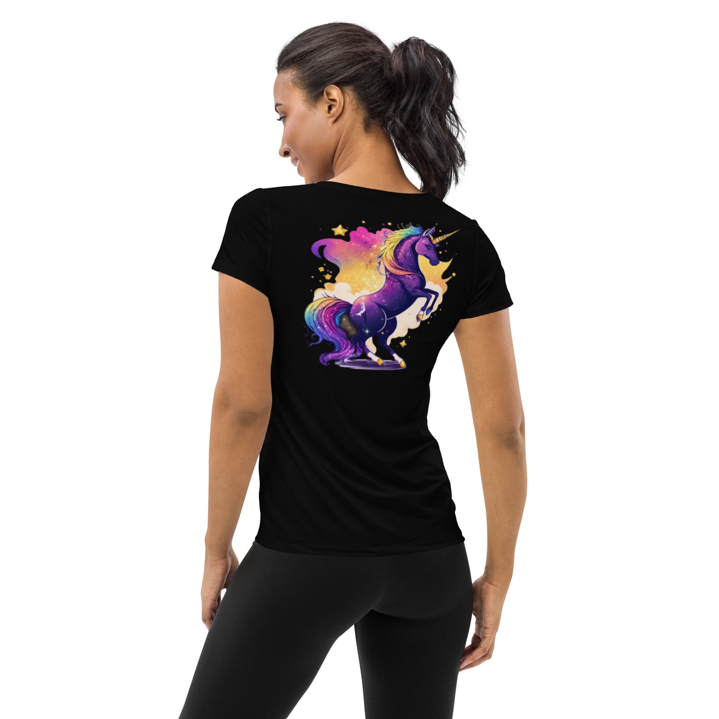Wondering Unicorn Women's Athletic T-shirt