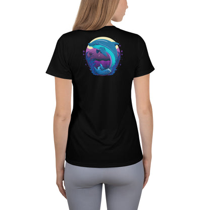 Delightful Dolphin Women's Athletic T-shirt