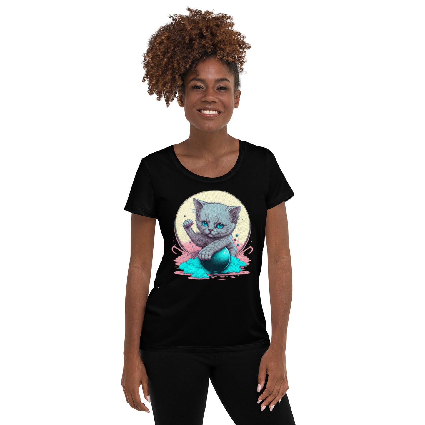 Cuddle Kitty Women's Athletic T-shirt