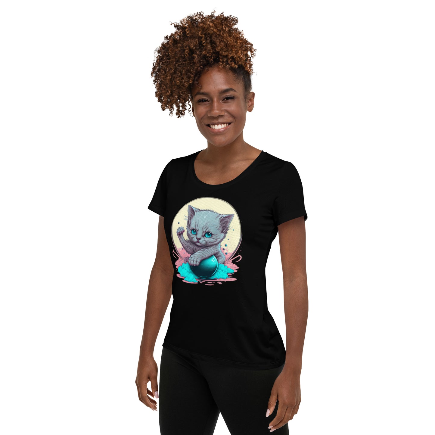 Cuddle Kitty Women's Athletic T-shirt