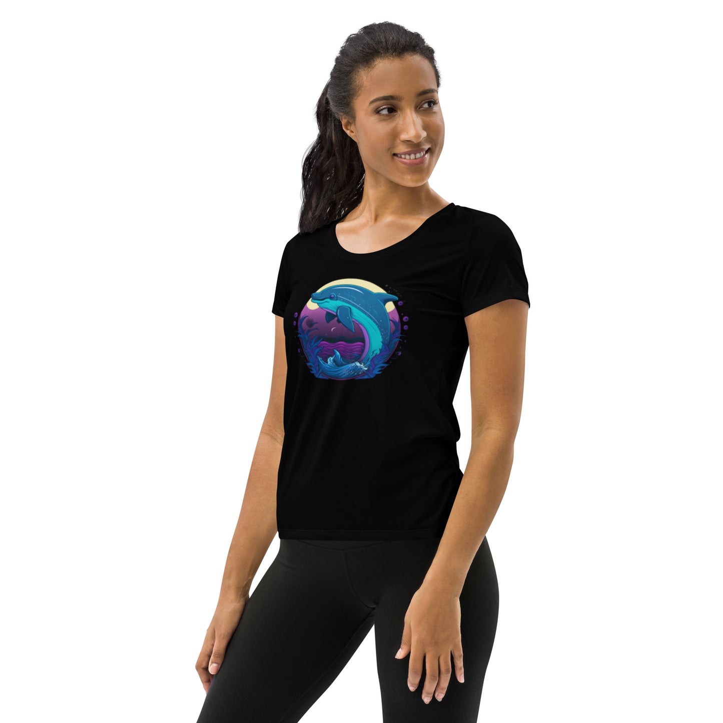 Delightful Dolphin Women's Athletic T-shirt