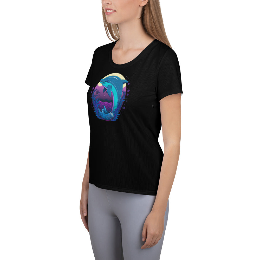 Delightful Dolphin Women's Athletic T-shirt