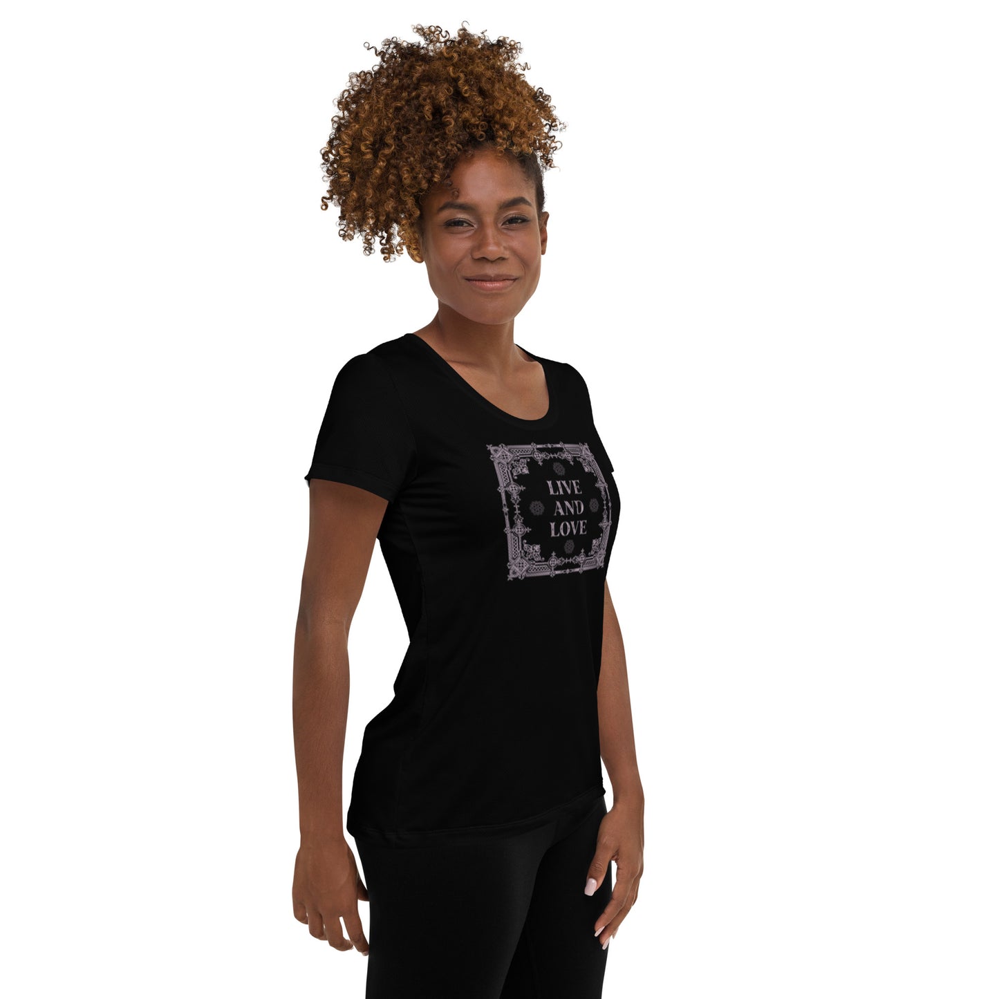 Live And Love  Women's Athletic T-shirt