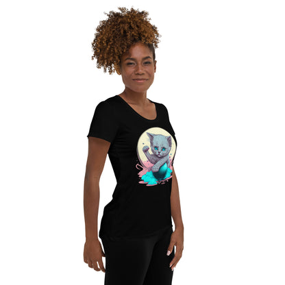 Cuddle Kitty Women's Athletic T-shirt