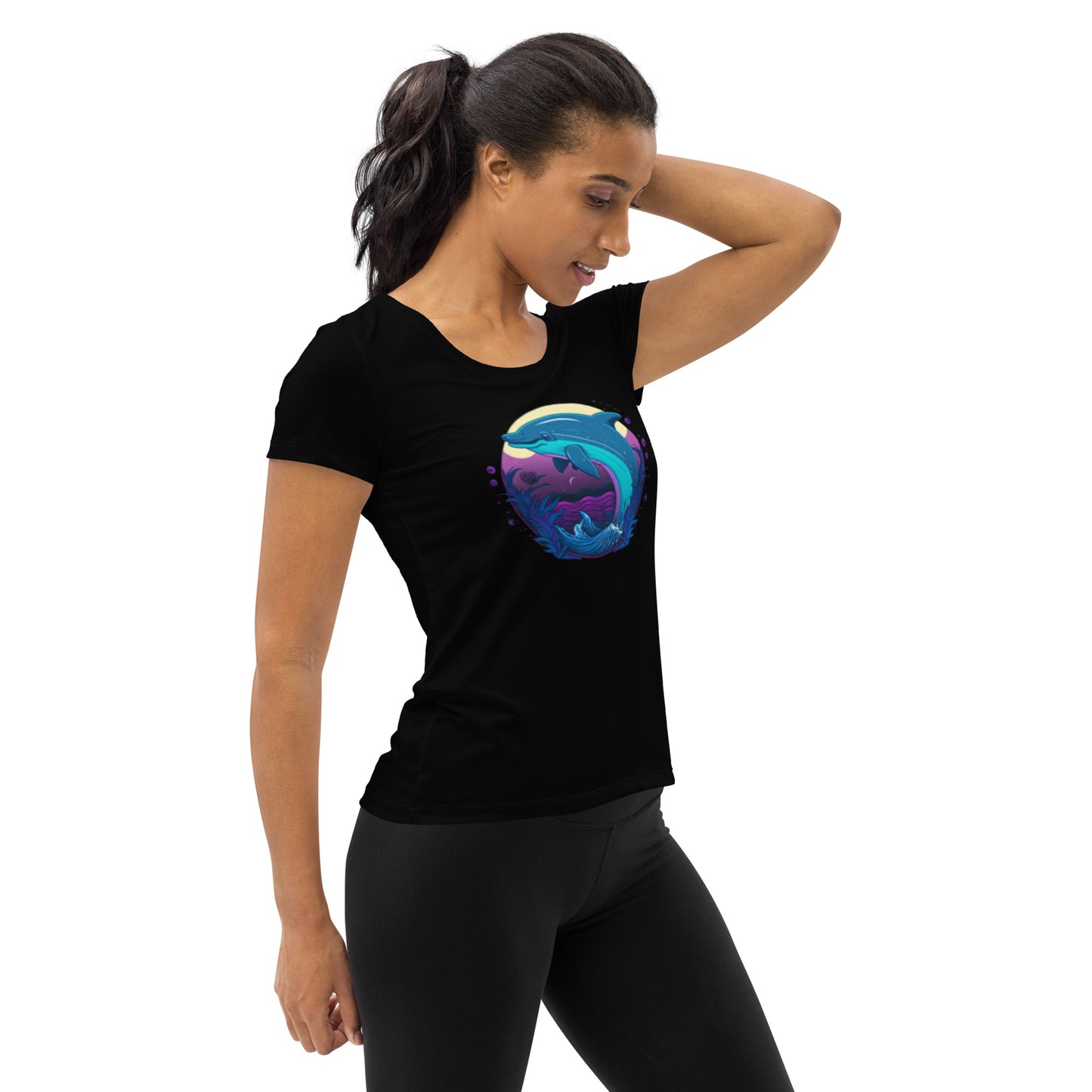 Delightful Dolphin Women's Athletic T-shirt