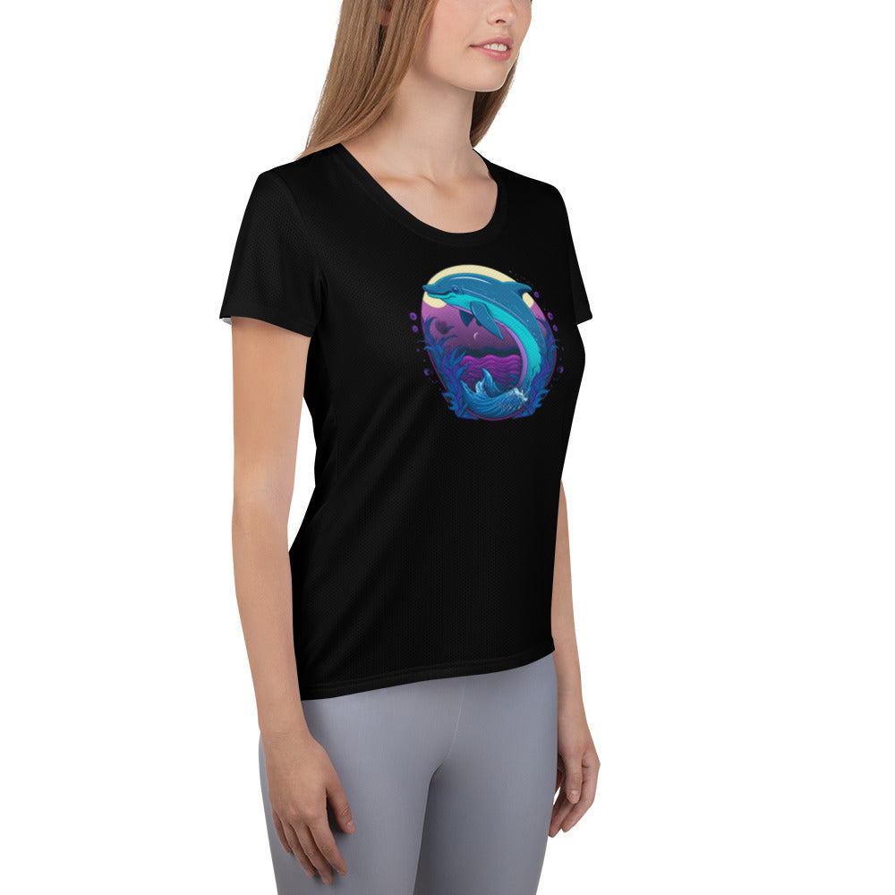 Delightful Dolphin Women's Athletic T-shirt