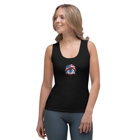 "Who Is Watching You?" Women's Tank Top (Black)