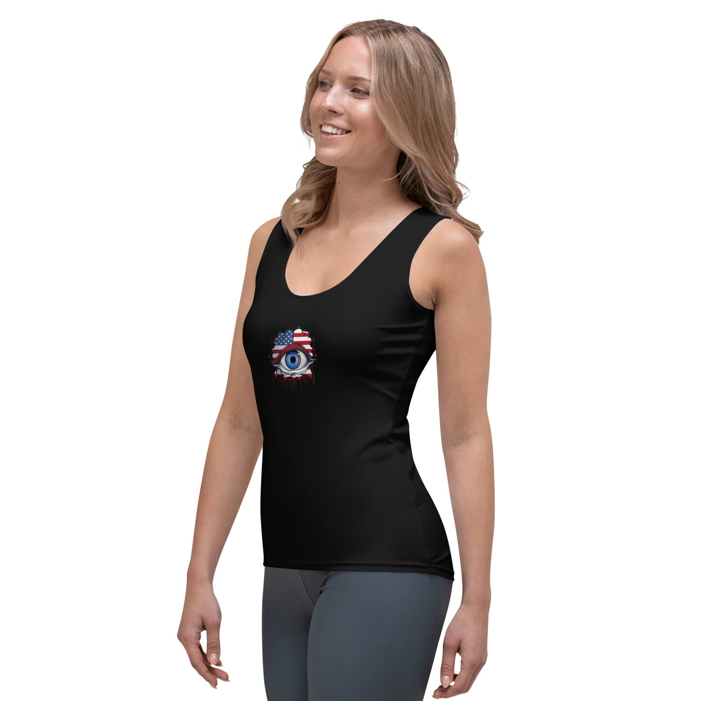 "Who Is Watching You?" Women's Tank Top (Black)