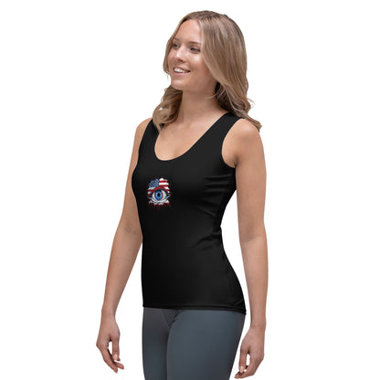 "Who Is Watching You?" Women's Tank Top (Black)
