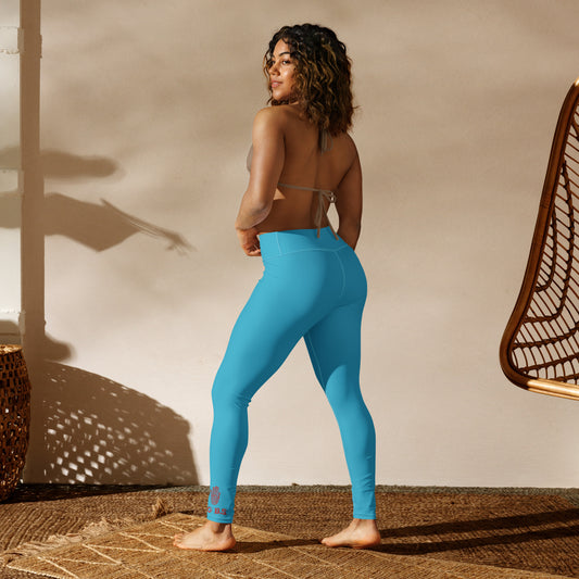 "No B.S." Yoga Leggings (Sky Blue)