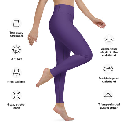 "No B.S." Yoga Leggings (Purple)