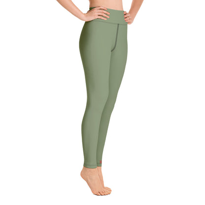 "No B.S." Yoga Leggings (Camo Green)