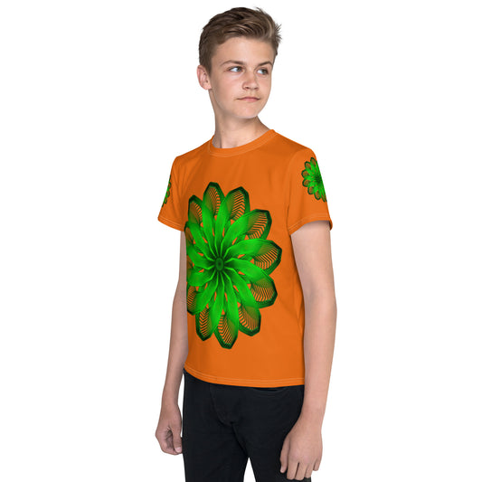 Orange Burst Youth crew neck t-shirt