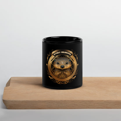 "Otterly" Delightful Black Glossy Mug