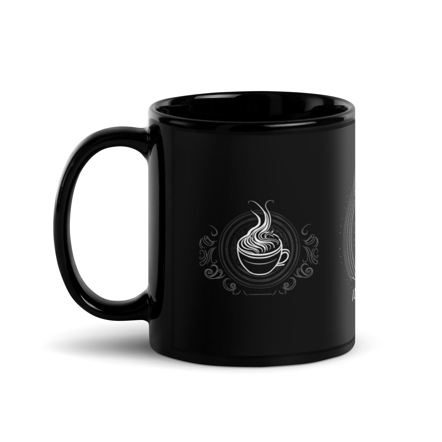 "I Love Coffee!" Black Glossy Mug