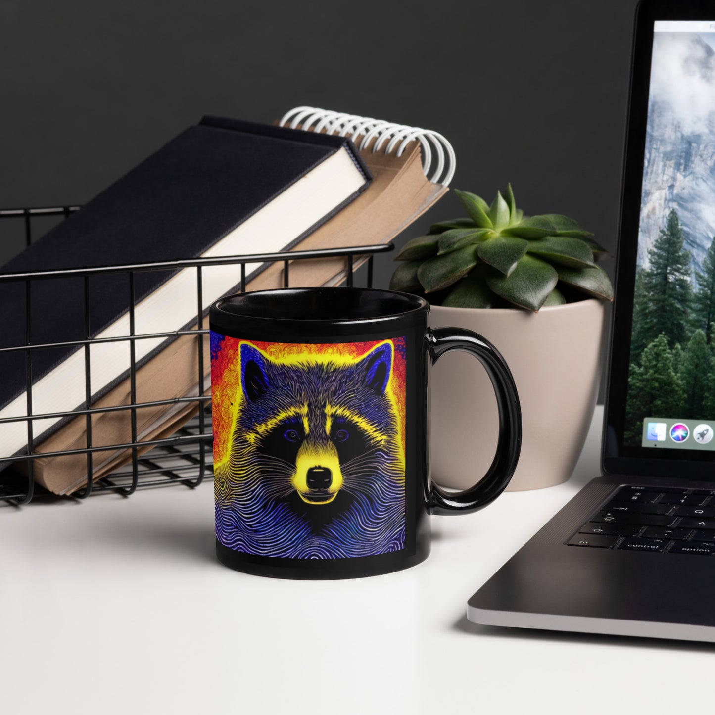 "Power Of The Prowler" Black Glossy Mug