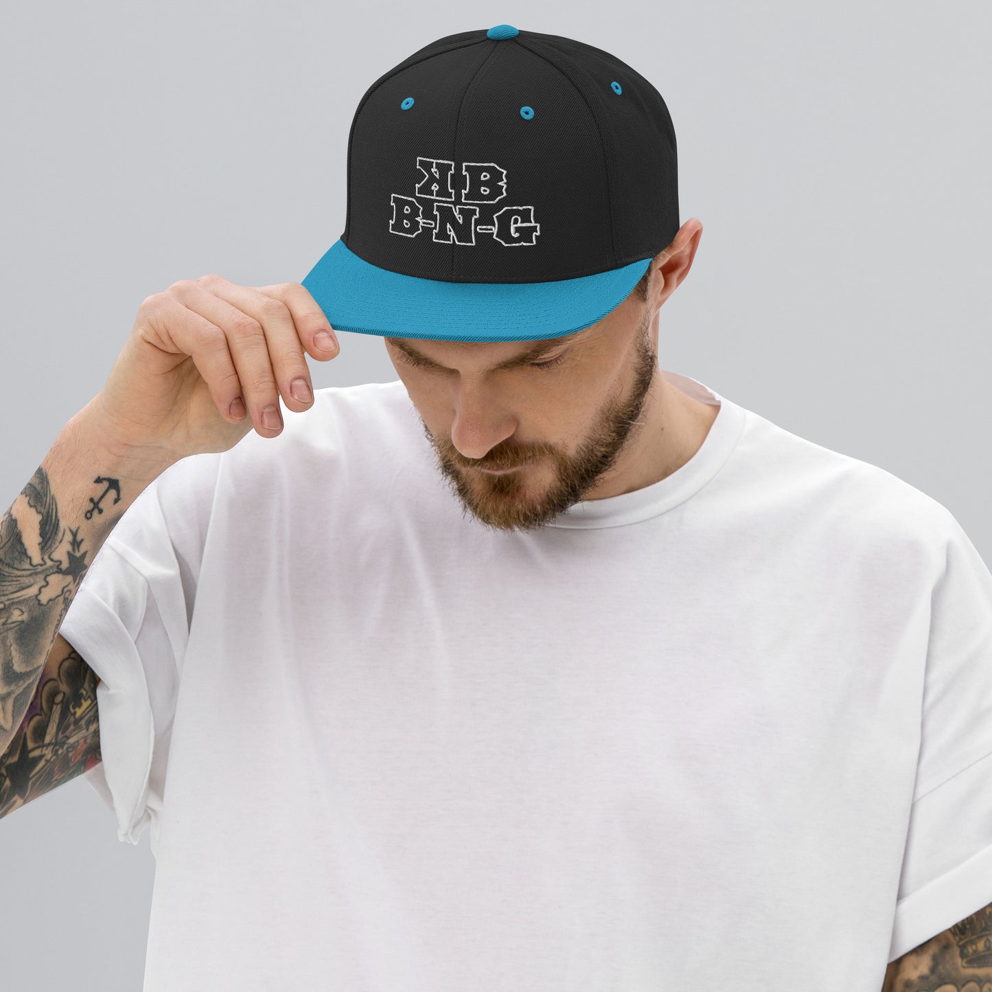 KBBNG White Snapback Hat