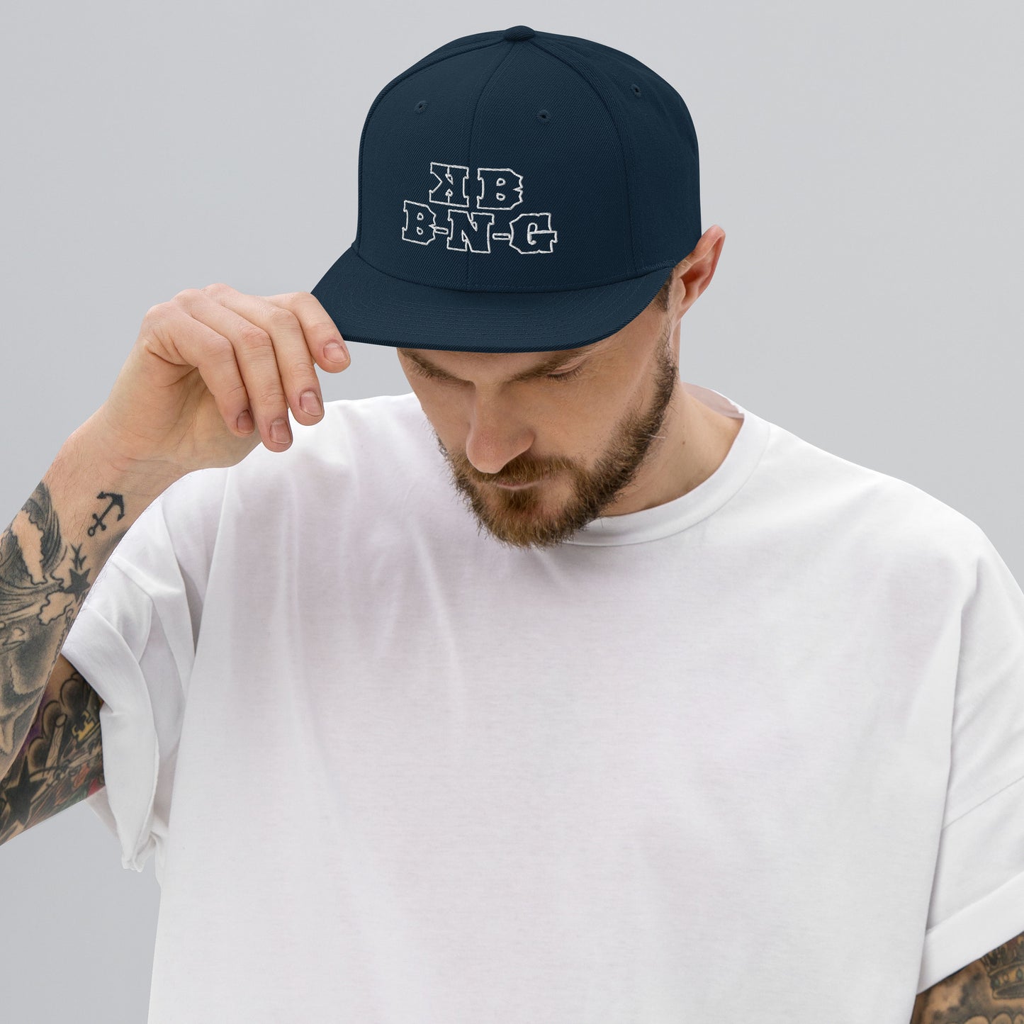 KBBNG White Snapback Hat