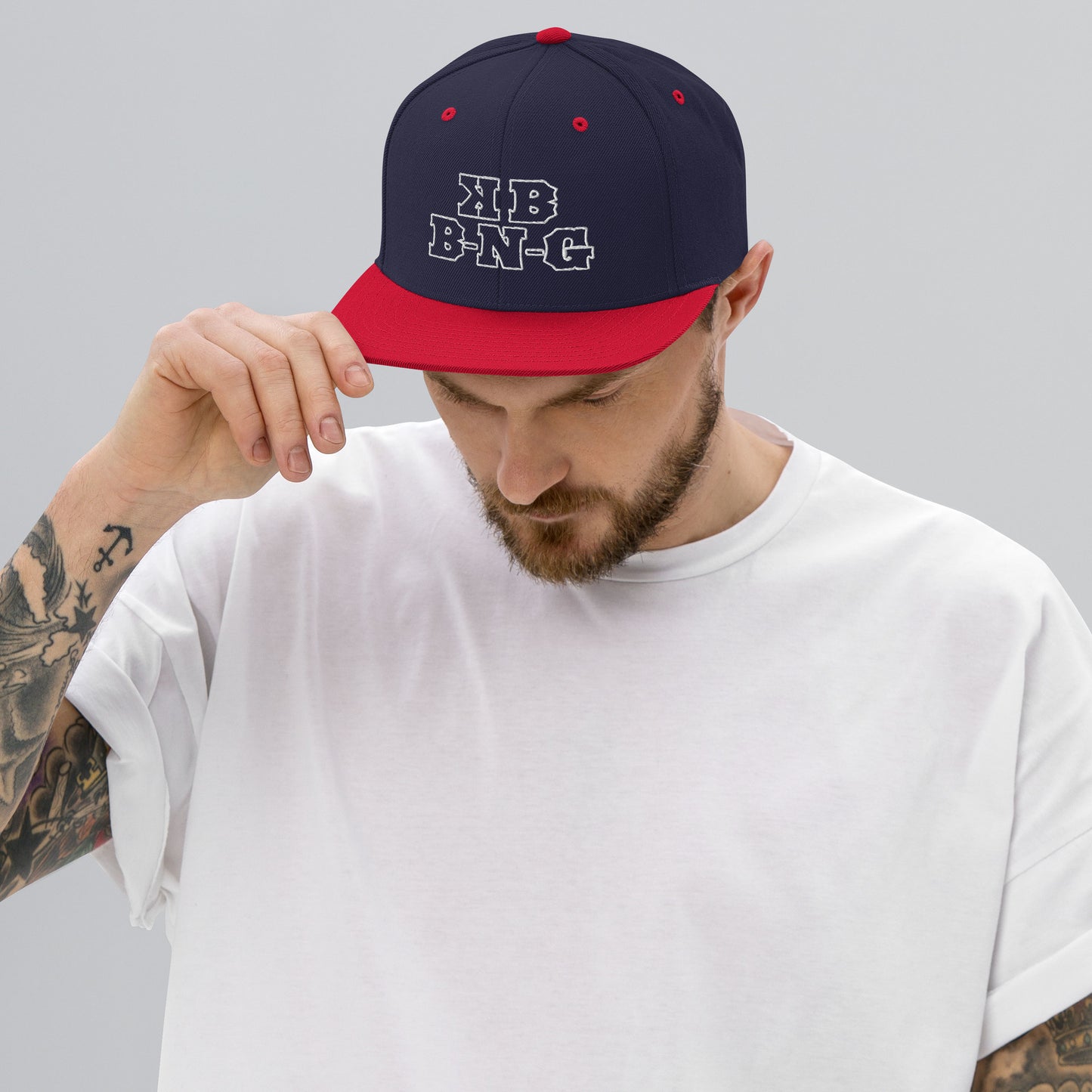 KBBNG White Snapback Hat