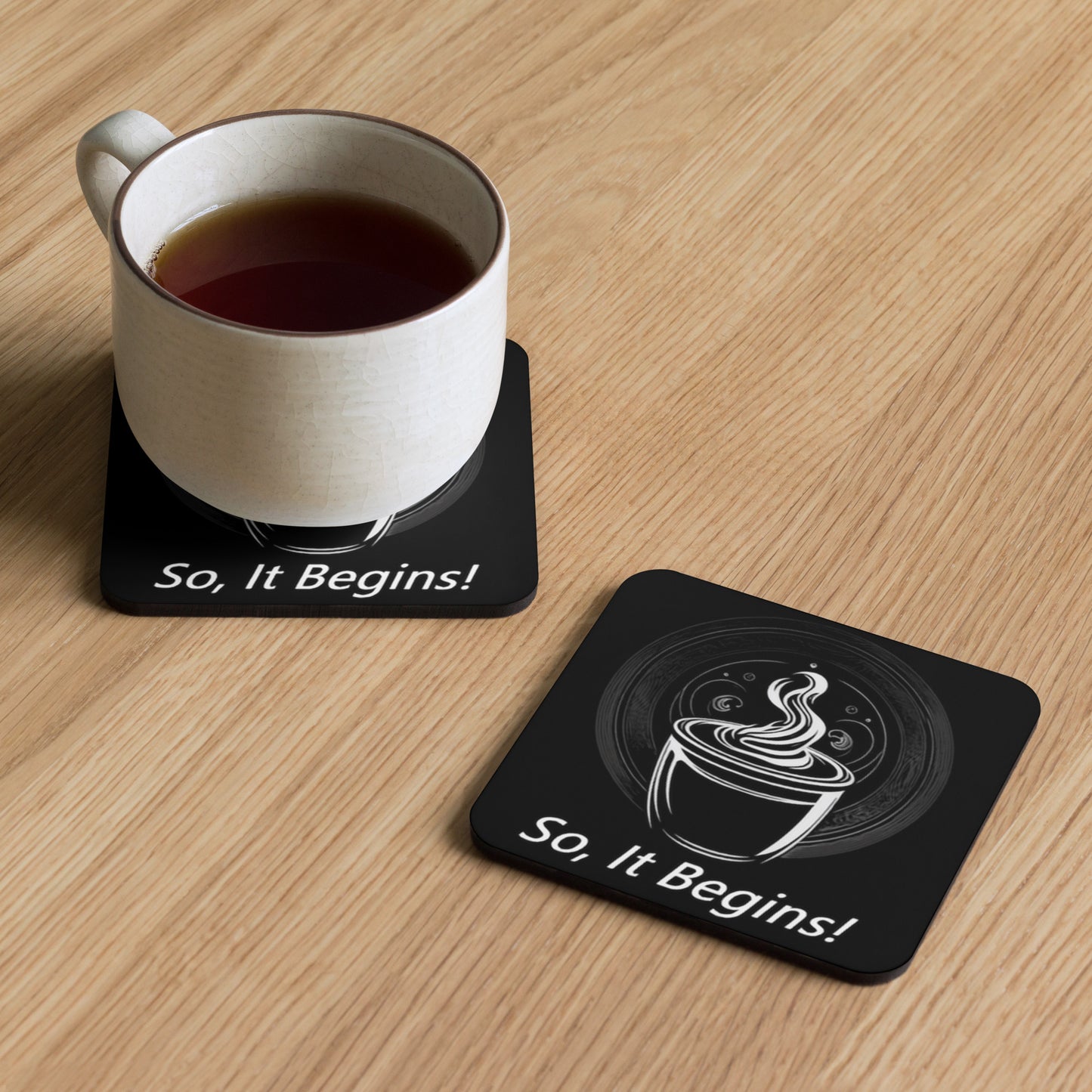 "So, It Begins!" Cork-Back Coaster